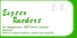 eszter ruckert business card